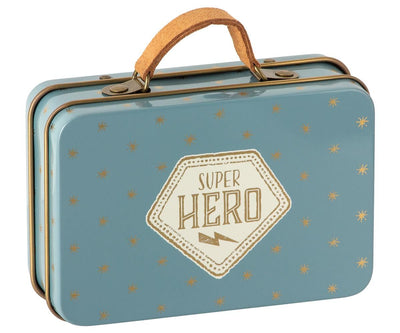 Souris super héros dans sa valise bleu - MAILEG 16-0721-01 5707304102878