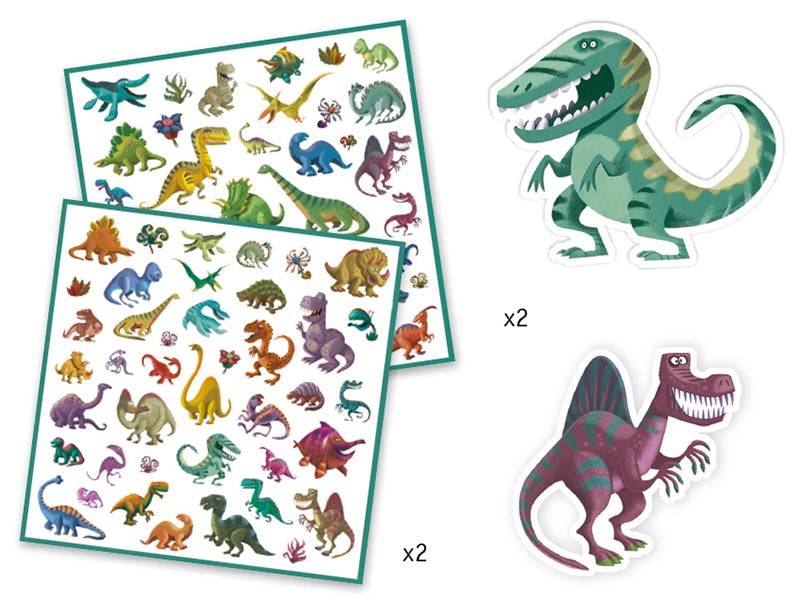 Stickers dinosaures 160 - Djeco dj08843 3070900088436