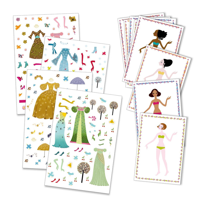 Stickers Paper Doll Robes des 4 saisons - DJECO DJ09690 3070900096905