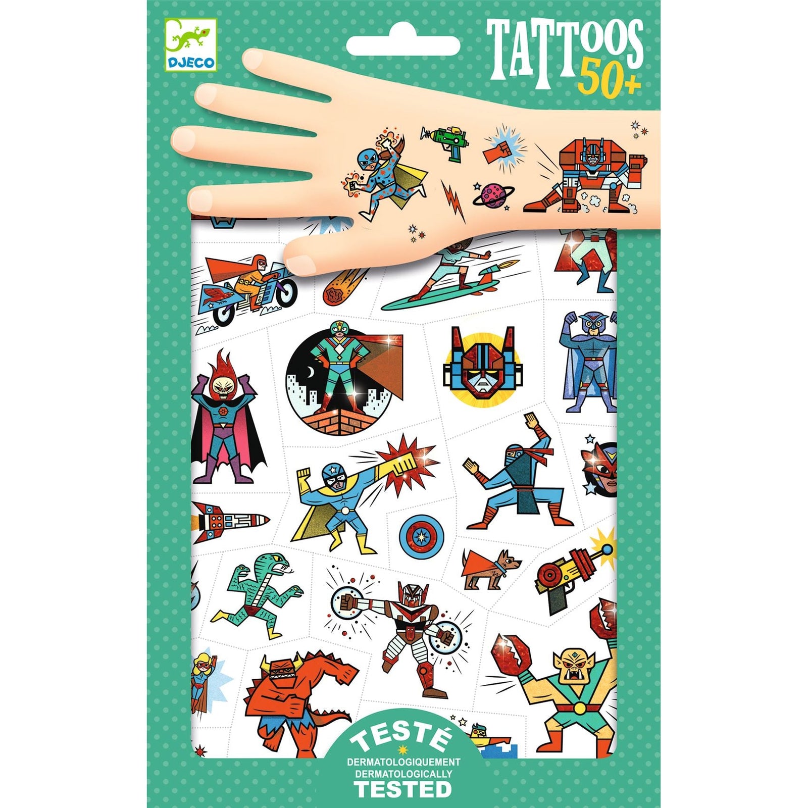 Tatouages Tatouages Heroes vs villains - DJECO DJ09614 3070900096141