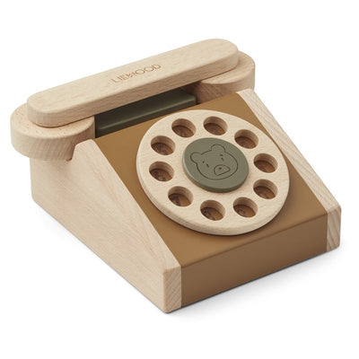 Téléphone classic en bois Selma Golden Caramel - Liewood LW14417