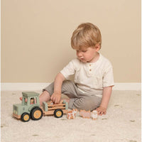 Tracteur en bois avec remorque Little farm - LITTLE DUTCH LD7149 8713291771499
