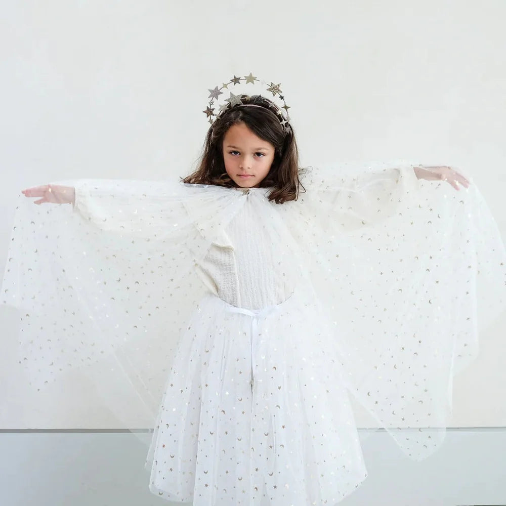 Tutu long de princesse blanc et dor luxe Mimi lula Emilie